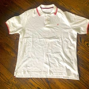 Men’s Carolina Herrera White and Red Polo